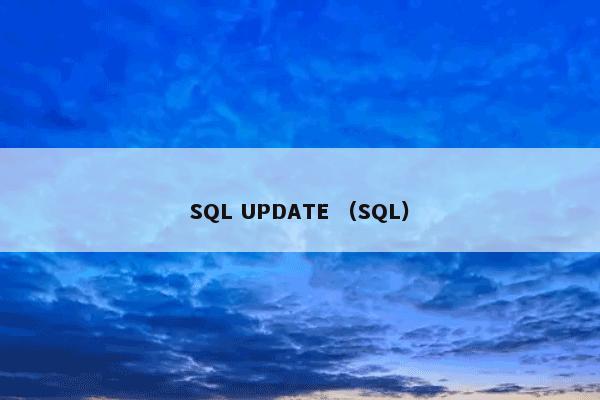 SQL UPDATE （SQL）