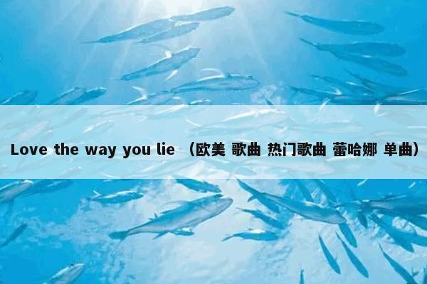 Love the way you lie （欧美 歌曲 热门歌曲 蕾哈娜 单曲）