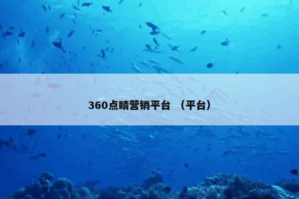 360点睛营销平台 （平台）