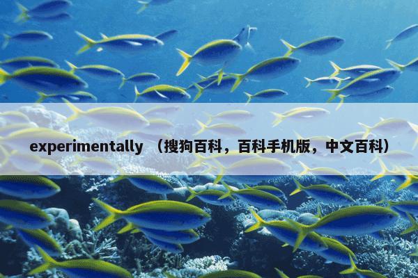 experimentally （搜狗百科，百科手机版，中文百科）