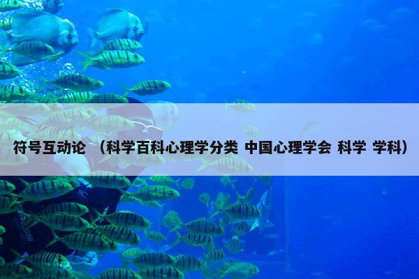 符号互动论 （科学百科心理学分类 中国心理学会 科学 学科）