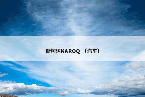 斯柯达KAROQ （汽车）